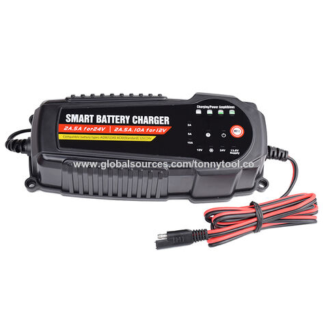 Buy Wholesale China High Quality Rechargeable Battery Charger,24v 12v 6a 8a  10a Intelligent Car Battery Charger & Battery Charger at USD 26