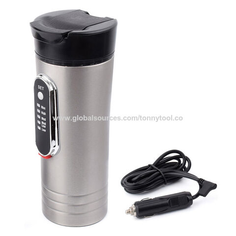 12V Portable Heated Stainless Steel Thermos.