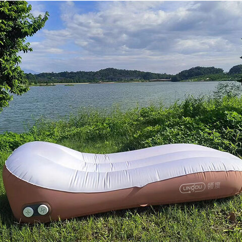 Personalizado viaje playa inflable tumbona aire sofá camas sala de estar moderna muebles cama inflable colchón