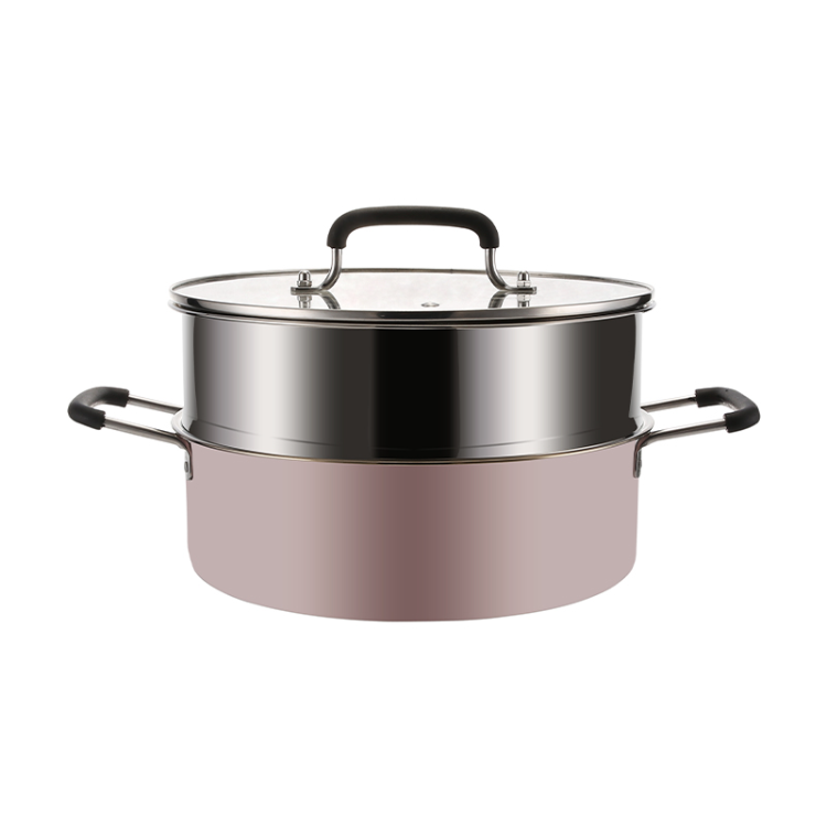 Double layer Stainless Steel Stack and Steam Pot Set - and Lid