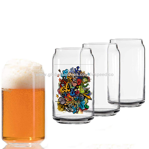 Wholesale Custom Logo 16oz Clear Beer Can Glass Tumbler with Lid and Straw  Can Shape Glass Cup - China Can Shape Glass Cup and Beer Can Shaped Glass  price