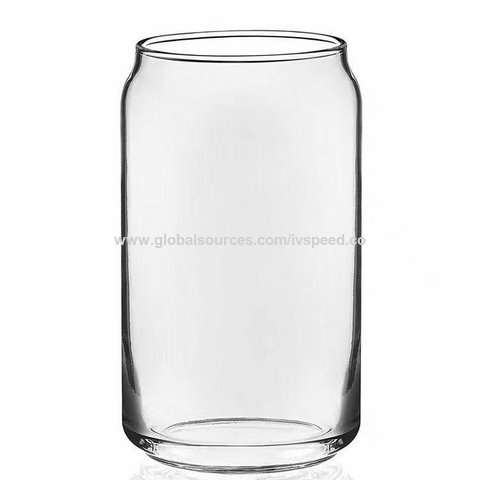 16oz Factory Supply Clear Water Coffee Mug Juice Cola Glass Can