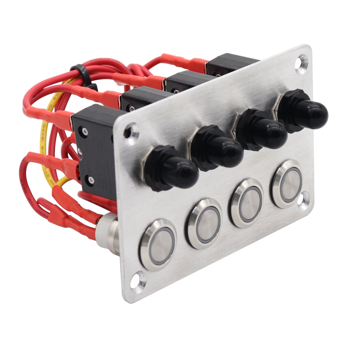 Buy Wholesale China Dc 12v 16a 4 Gang High Current Stainless Steel Switch  Panel With Circuit Breakers & Switch Panel at USD 23.5