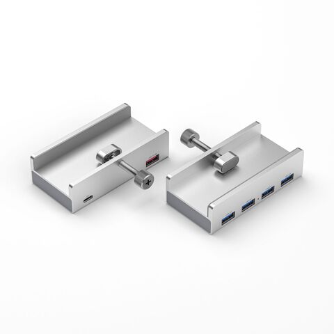 USB A Host-Port zu 4 Ports USB A 3.2 Gen1 HUB, USB C für Stromversorgung, Mini Montage Hub