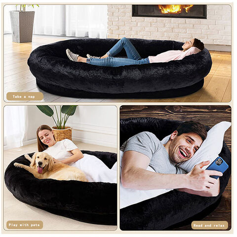 Bulk Buy China Wholesale New Large Bean Bag Bed For Humans Faux Fur Nest Lazy Sofa Soft Sleep Pet Beds Winter Warm Nap Nest Bean Bag Dog Bed Human 70 from Dongguan