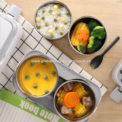 CB 1000 D 2 Compartment Food Container with Lid - 500PCS