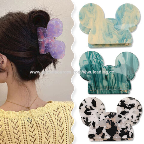 Fashion Designer Cellulose Acetate Bow Knot Hair Ties Ponytail