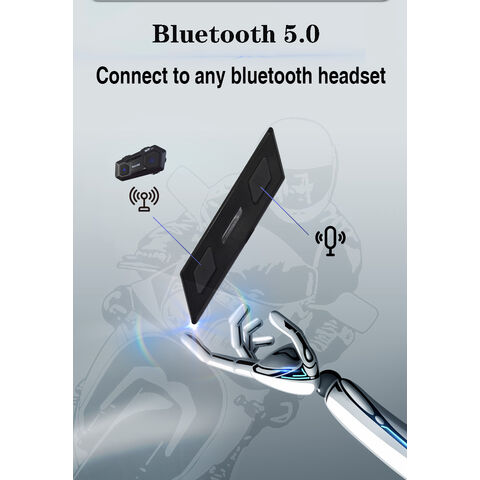 Casque de moto Bluetooth sans fil, casque mains libres, haut