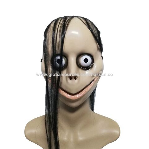 Momo Scary Face Cover, Halloween Scary Women Face Covers With Long Hair,  Party Headgear Horror Headwear Cosplay Party Supplies