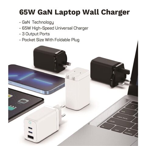 Baseus GaN Charger 65W Fast Charger GaNFast USB QC3.0 PD2.0 Travel Charger  Type-C Portable Charger Adapter For Notebook Tablet iPhone Samsung 100-240V