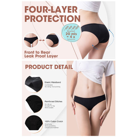 Buy Wholesale China Front Top To Waist Full Protection New Style Period  Panties Leak Proof Menstrual Underwear Plus Size Underwear For Women & Period  Panties at USD 3.23