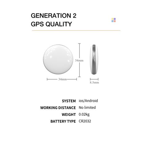 Dispositivo antirrobo inteligente al por mayor con GPS de seguimiento global para billetera, mascotas, llaves, GPS Airtag 5.0