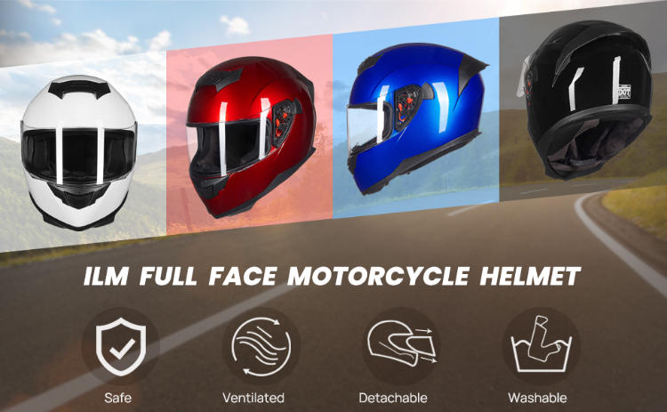 Ilm full face online motorcycle street bike helmet