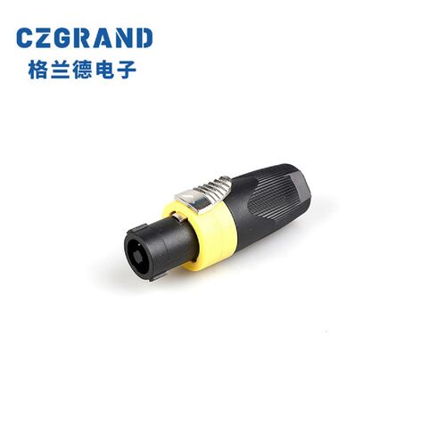 GLD2120 CZGRAND Fiche audio quadricœur plaquée or - Connecteur audio professionnel pour B2B