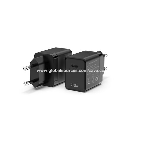 25W PPS USB-C PD Ladegerät, Schwarz, EU-Stecker, für iPhone, iPad, Handy - Schnellladung für Apple Geräte