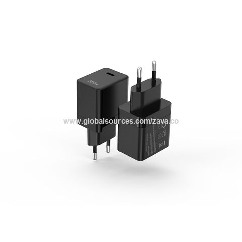 25W PPS USB-C PD Ladegerät, Schwarz, EU-Stecker, für iPhone, iPad, Handy - Schnellladung für Apple Geräte