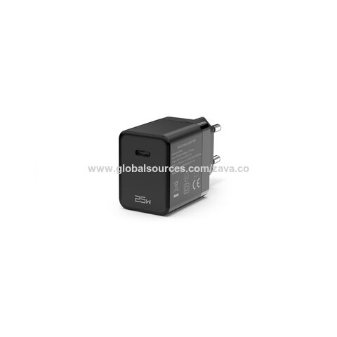 25W PPS USB-C PD Ladegerät, Schwarz, EU-Stecker, für iPhone, iPad, Handy - Schnellladung für Apple Geräte