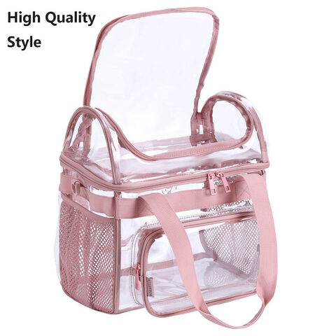  CB Japan DSK Lunch Bag, Clear Pink, Thin Lunch Box, Foodman,  Dedicated Zip Case : Home & Kitchen