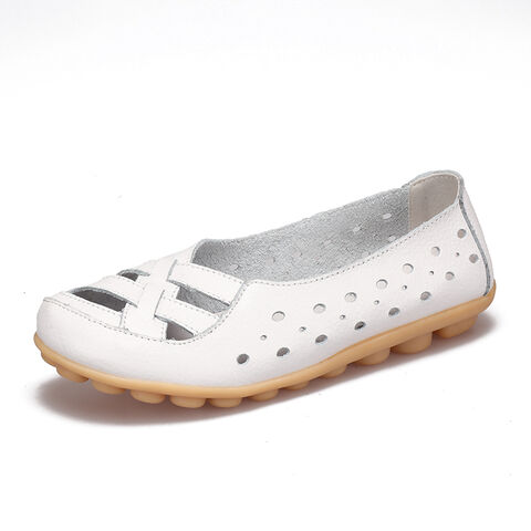 Zapatillas mujer casuales antideslizante zapatos para mujer-blanco