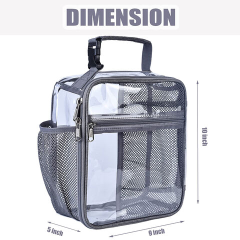 Buy Wholesale China Stadium Approved Clear Lunch Bag Multi-purpose Portable Lunch  Bag Clear Lunch Tote Box For Men Adults Women & Clear Lunch Box at USD 2.9
