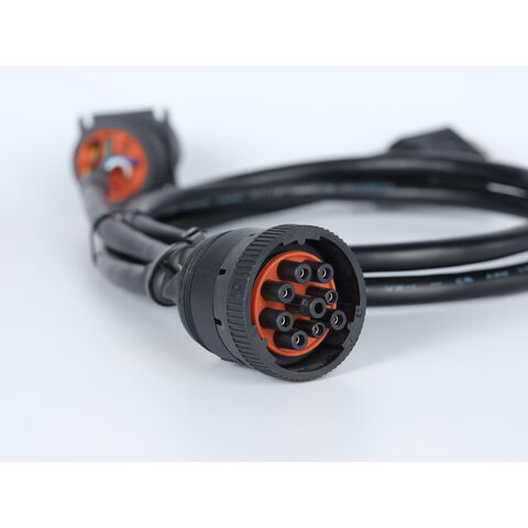 Heavy Duty Truck Deutsch j1939 male 9pin to Db15 9pin OBD2 connector extend wire harness diagnostic cable Truck Wiring Harness