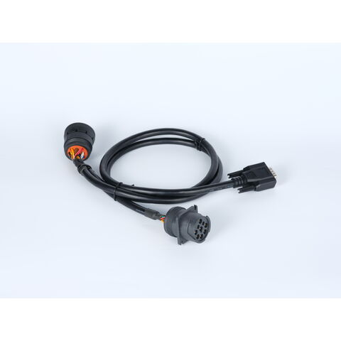 Heavy Duty Truck Deutsch j1939 male 9pin to Db15 9pin OBD2 connector extend wire harness diagnostic cable Truck Wiring Harness
