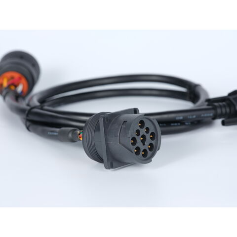 Heavy Duty Truck Deutsch j1939 male 9pin to Db15 9pin OBD2 connector extend wire harness diagnostic cable Truck Wiring Harness