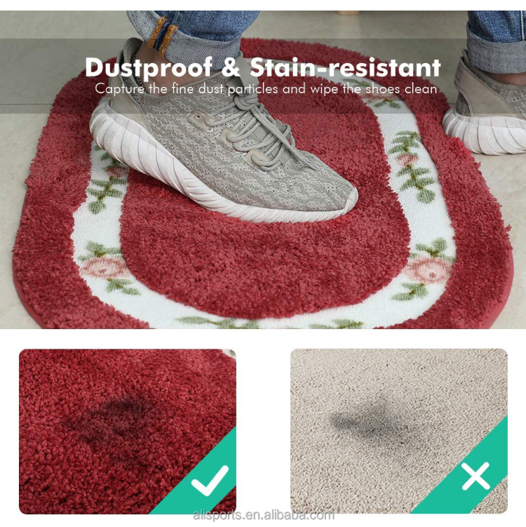 Patterned Quick Dry Bathroom Mat