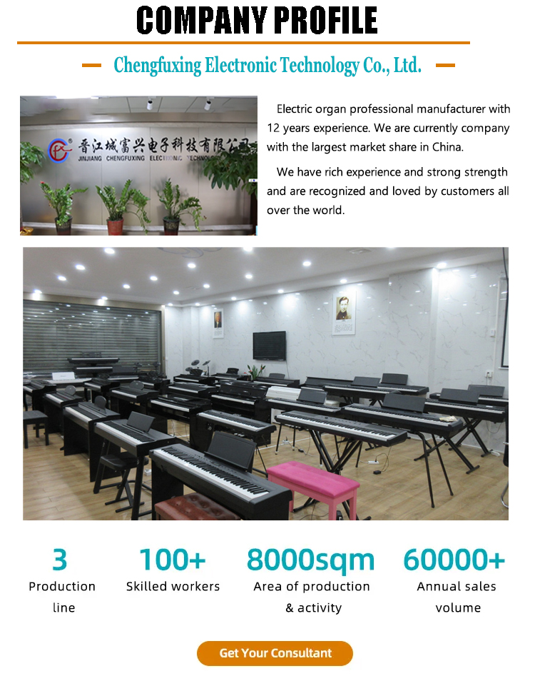 Professional Keyboard Electronic Organ 88 Key Piano Keyboard With 128 ...