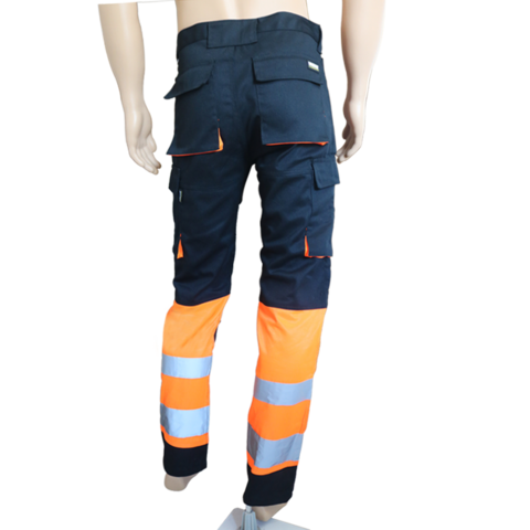 2PCS Work Clothes Set Hi Vis Shirts and Pants Protective Safety