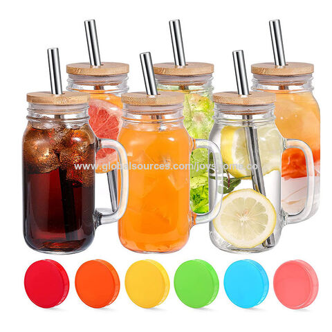 Buy Wholesale China High Quality 500ml 16oz Emboss Logo Food Glass Mason Jar  With Tin Screw Cap Wholesale & Large Mason Jars at USD 0.21