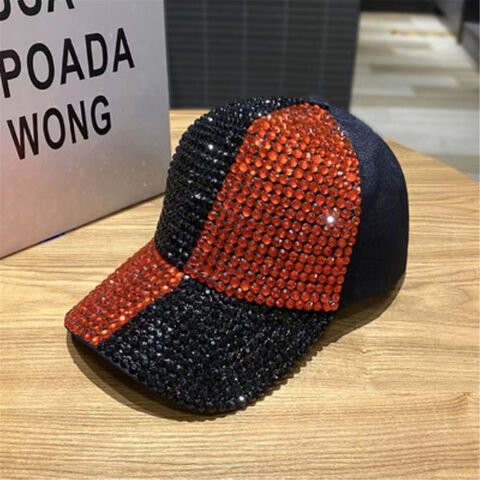 Buy Wholesale China Two-color Splicing Diamond-encrusted Cap Girls