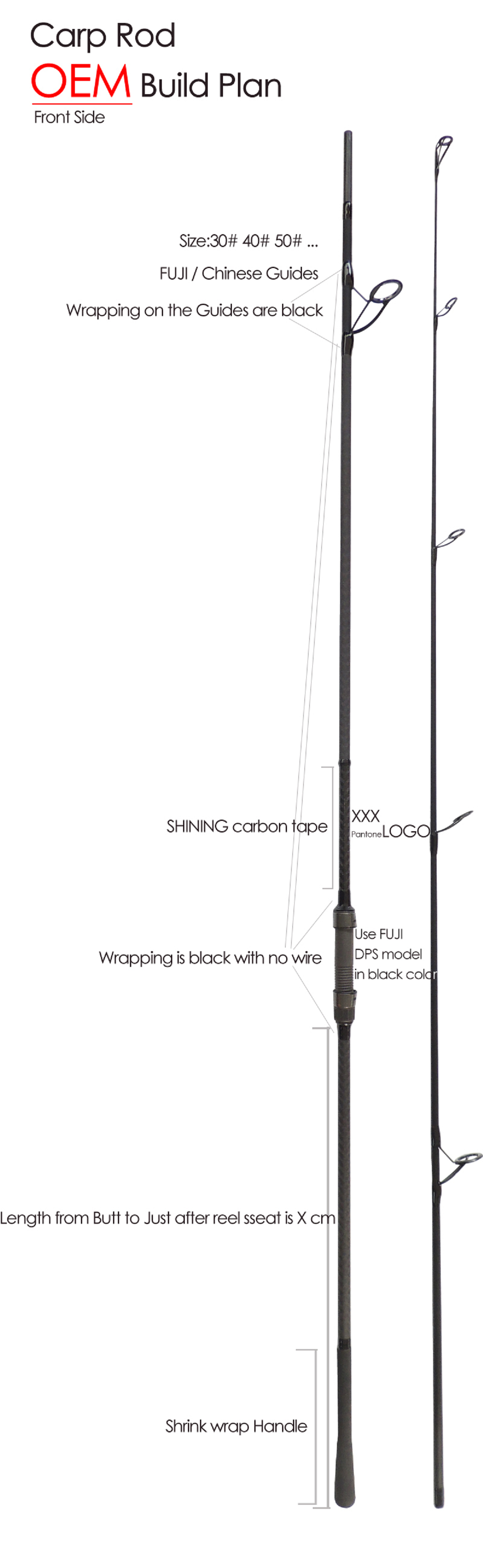 Buy Wholesale China Carp Fishing Rod 12ft 2 Section Lure Weight: 3.0lbs ...