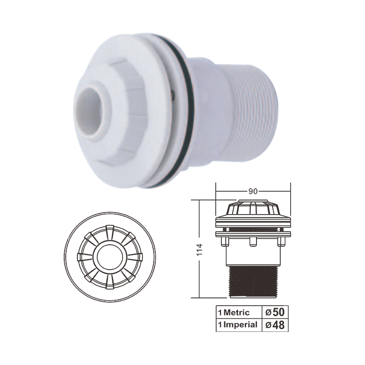 Buy Wholesale China Plastic Swimming Pool Jet Nozzles 11/2inch Flow