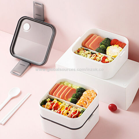 Microwavable Wenzhou 4 Compartment Bento Box for Kids 2 Layer Lunch Box  Containers for Kids with Cutlery - China Lunch Box and Bento Box price