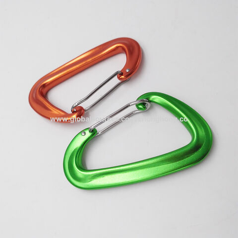 Gancho de mosquetón para escalada de aluminio 7075 de alta resistencia al aire libre para acampar 12KN tipo D