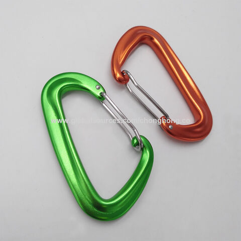 Gancho de mosquetón para escalada de aluminio 7075 de alta resistencia al aire libre para acampar 12KN tipo D