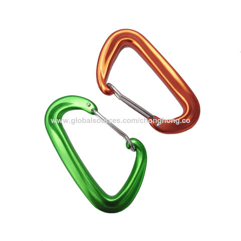 Gancho de mosquetón para escalada de aluminio 7075 de alta resistencia al aire libre para acampar 12KN tipo D