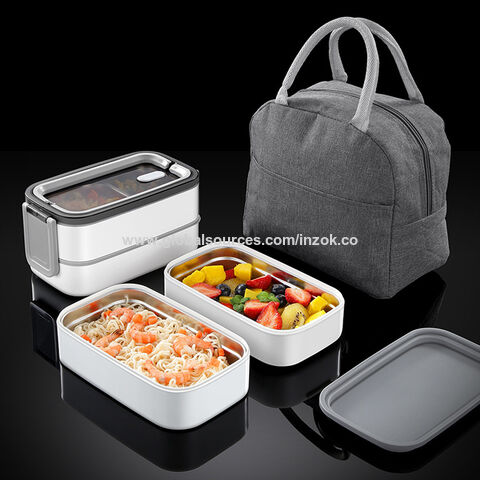 3 Layers Plastic Lunch Box Set For Office Workers, Microwave Safe Sealed Insulated  Portable Pp Food Container