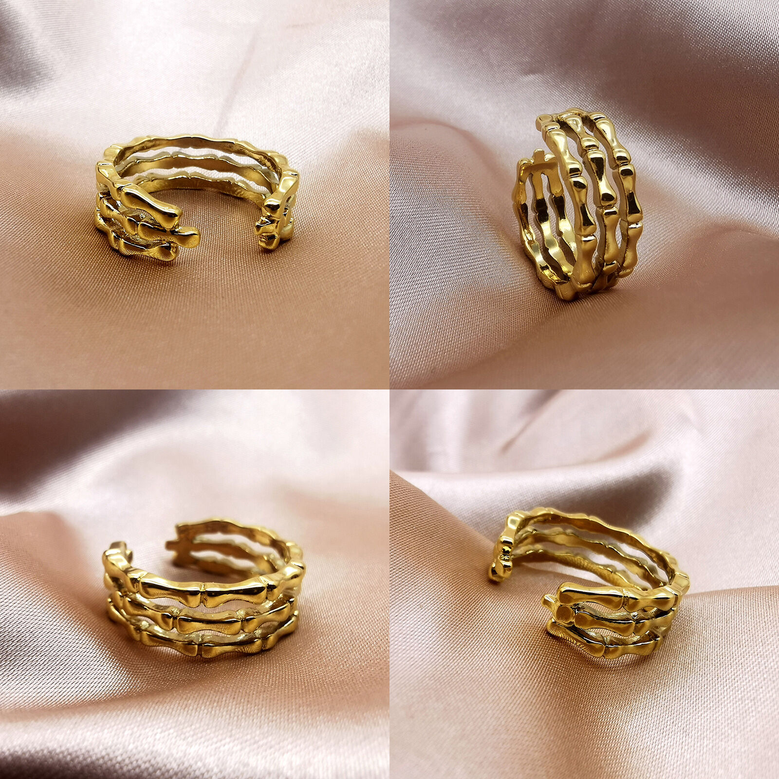 Gold Plated Butterfly Rings Set Multiple Designs Heart Alloy Finger Rings -  China Rings and Jewelry price