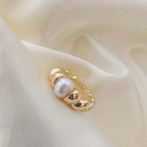 Luxury Gold Pearl Ring freeshipping - Deegnt