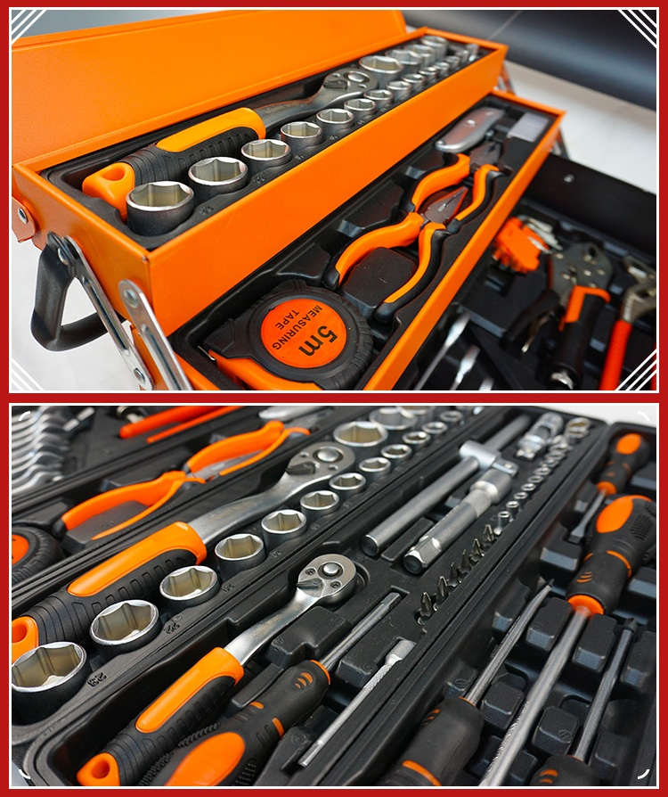 Suitcase Hardware Tool Box Set 85 Pieces Of Metal Box Home Car ...