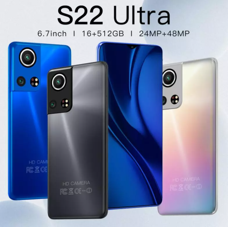 NEW S22 Ultra 4/5G Smartphone Android Unlocked 7.3Inch 16GB+1TB 7300mah  Mobile