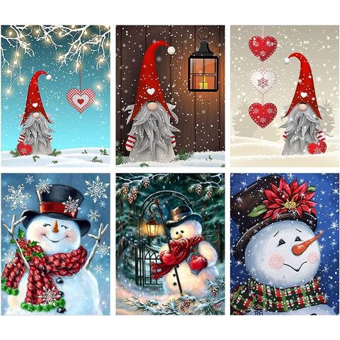 5D DIY Diamond Xmas Decor Snowman Table Top Diamond Painting Kits (#6)