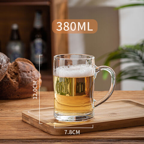 Free shipping American style large thick glass beer mug/cups with hand –  zptableware