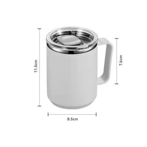 Taza térmica acero inoxidable doble pared plástico con tapa 450ml  promocional