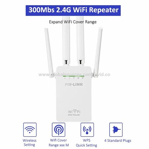 PIXLINK Fabrik preis OEM Wireless 300M WIFI Repeater Router Booster für Home Office