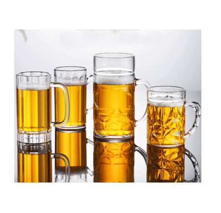 Wholesale 4pc 16oz Glass Beer Mugs w/ Football Decal C/P 6