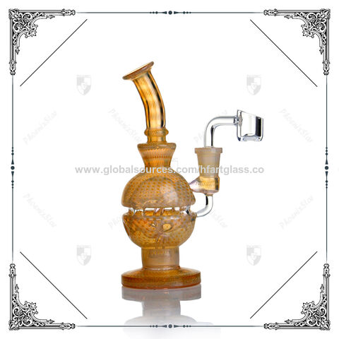 1 Set Hookah Glass Water Pipe Smoke Pipe Feb Egg Dab Rig 8.2 Inch