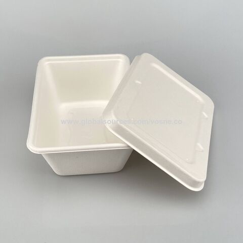 1000ml Rectangular Bagasse Container